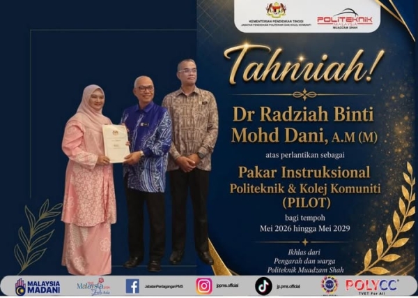 PENSYARAH PMS DILANTIK SEBAGAI PAKAR INSTRUKSIONAL POLYCC 2026
