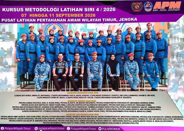 PELAJAR PISPA PMS TAMATKAN KURSUS METODOLOGI LATIHAN PERTAHANAN AWAM