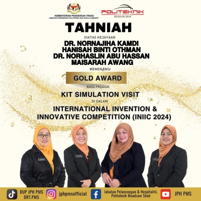 Gold Award bagi produk KIT SIMULATION VISIT International Invention &amp; Innovative Competition (INIIC 2024)